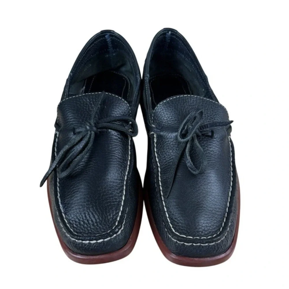 Tommy‎ Bahama Barbados Mens Navy Leather Boat Shoes Loafers M8033 Size 9.5 M